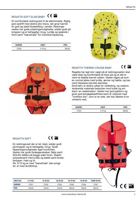 Regatta katalog/prisliste 2013 - Columbus Marine