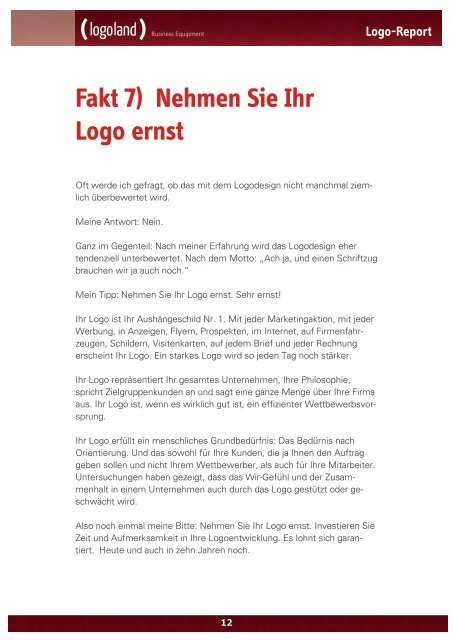 LOGO - Tipps f. Fortgeschrittene - Werbedesign