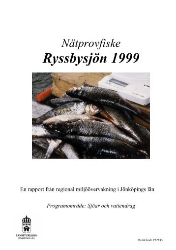Provfiskerapport Ryssbysjön 1999 - Nässjö kommun
