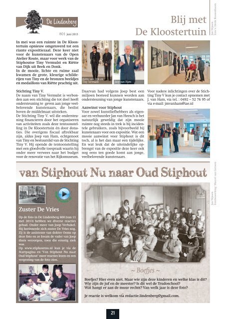 In De Lindenberg 801 (van 1 juni 2013) - Stiphout NU