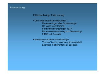 Fältinventering- Field survey - Bluerange
