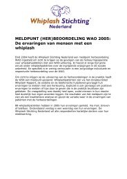 Meldpunt (Her)beoordeling WAO - Whiplash Stichting Nederland