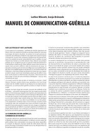 Manuel de communication-guerilla - Les inventeurs d'incroyances ...