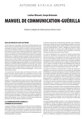 Manuel de communication-guerilla - Les inventeurs d'incroyances ...