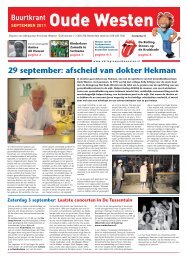 Buurtkrant Oude Westen september 2011 - Aktiegroep Het Oude ...