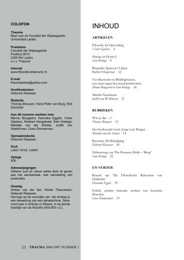 2006-2007 nummer 1 - Thauma