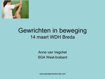 Bekijk hier de sheets van haar presentatie - WDH Breda eo