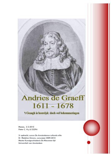 Andries de Graeff - Triomf der Vrede