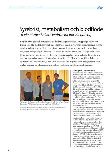 Syrebrist, metabolism och blodflöde (2007) - GIH