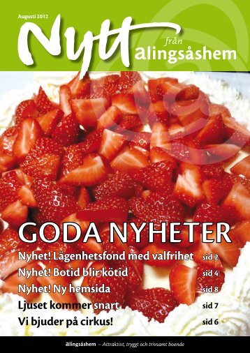 Nytt från Alingsåshem aug 2012