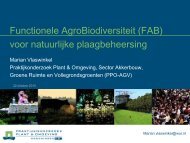 Natuurlijke plaagonderdrukking - SOHW