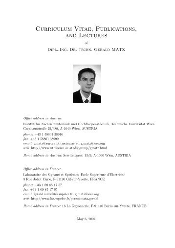 detailed curriculum vitae