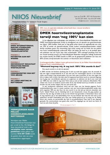 NIIOS Newsletter January 2011 (Dutch)