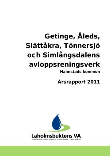 Årsrapport 2011 mindre ARV Halmstad - Laholmsbuktens VA