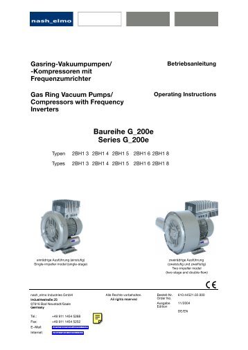 Baureihe G_200e Series G_200e - Erhardt+Leimer