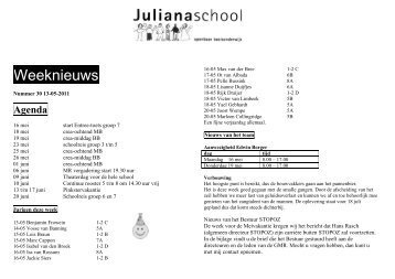 weeknieuws 30 13-05-2011 Website - Julianaschool