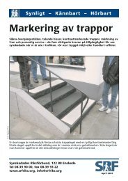 Markering av trappor - Synskadades Riksförbund