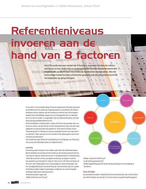 Referentieniveaus Invoeren Aan De Hand Van 8 Factoren Cps