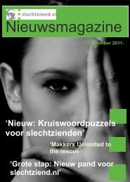 Nieuwsmagazin nr 3 - augustus 2011 - Slechtziend.nl