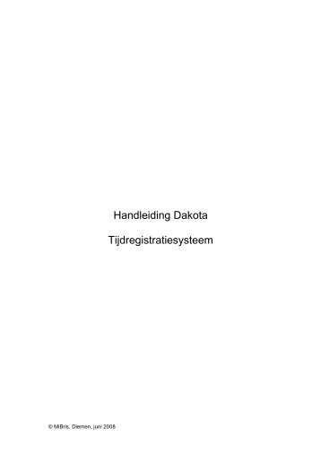 Handleiding Dakota Tijdregistratiesysteem - AMR Dakota