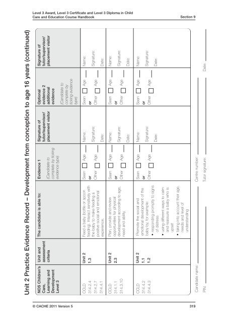 CACHE Level 3 Award/Certificate/Diploma in Child Care and ...