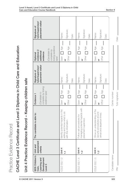 CACHE Level 3 Award/Certificate/Diploma in Child Care and ...