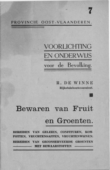 Bewaren van fruit en groenten