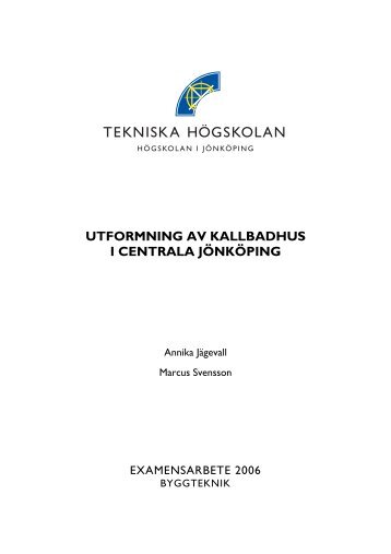 utformning av kallbadhus i centrala jönköping - Jönköpings kommun