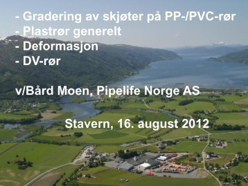 - Gradering av skjøter på PP-/PVC-rør - Plastrør ... - RIN-Norge