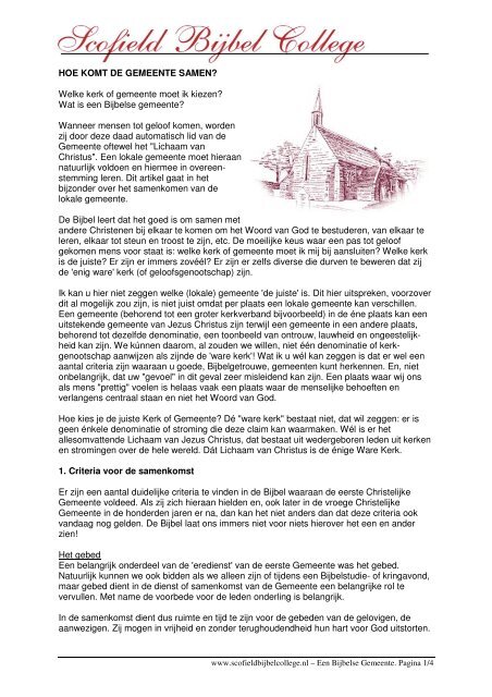De Bijbelse Gemeente Yarah Bijbel College