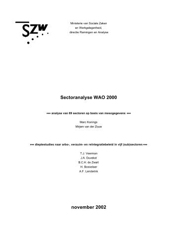 Sectoranalyse WAO 2000 - docs.szw.nl