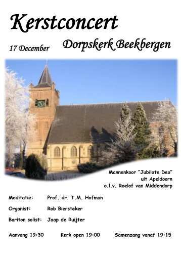 Bekijk hier het programma - Mannenkoor Jubilate Deo