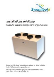 Installationsanleitung EuroAir ... - Swentibold GmbH