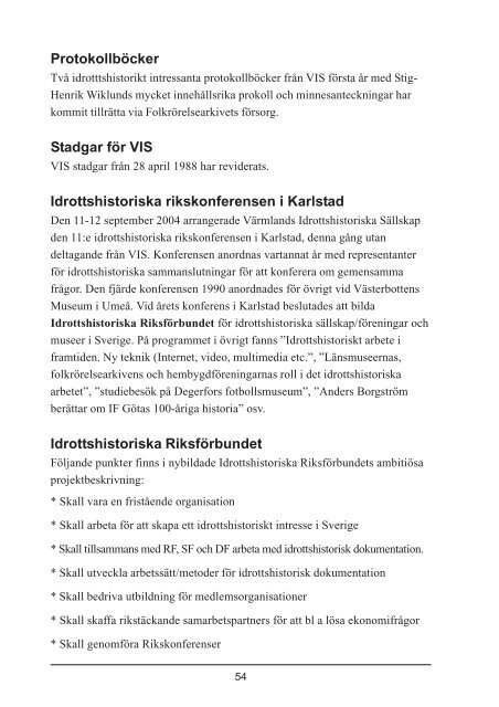 Visuellt nr 29 - Västerbottens Idrottshistoriska Sällskap
