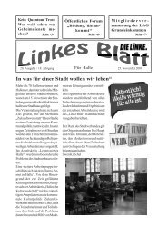 Ausgabe Nr. 21 vom 24. November 2008 - DIE LINKE. Halle /Saale