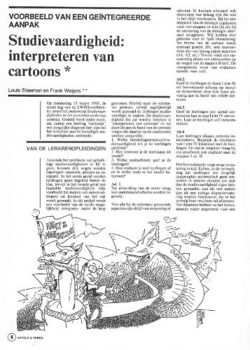 Interpreteren van cartoons - Steeman + Weijers