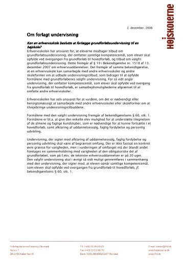 Om forlagt undervisning Om forlagt undervisning - FFD.dk