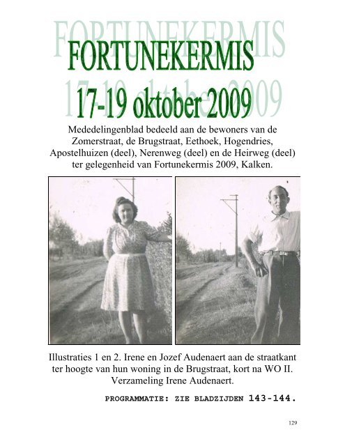 Mededelingenblad Fortunekermis - Sint-Pietersfeest Kalken