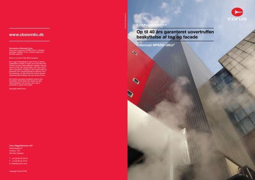 Colorcoat HPS200 Ultra®, Brochure - Velkommen til Tata Steel