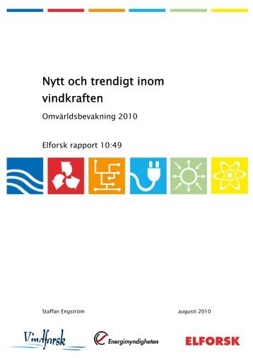 Nytt och trendigt inom vindkraften - Elforsk