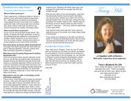 Tracy's Brochure jun 8 2009 - National Down Syndrome Congress