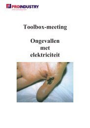 Toolbox-meeting Ongevallen met elektriciteit - Pro Industry