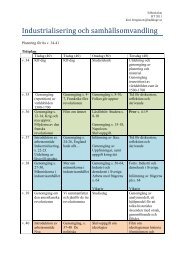 Industrialisering och samha llsomvandling - Grundskolor