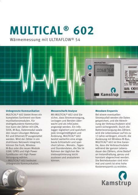 MULTICAL® 602 - Kamstrup