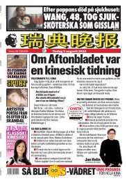 om aftonbladet gavs ut i kina