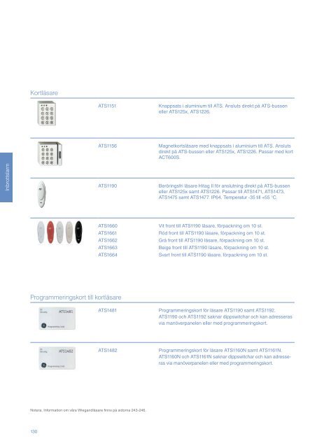 UTC Fire & Security Sverige Produktkatalog 2013