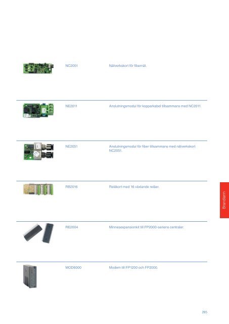 UTC Fire & Security Sverige Produktkatalog 2013