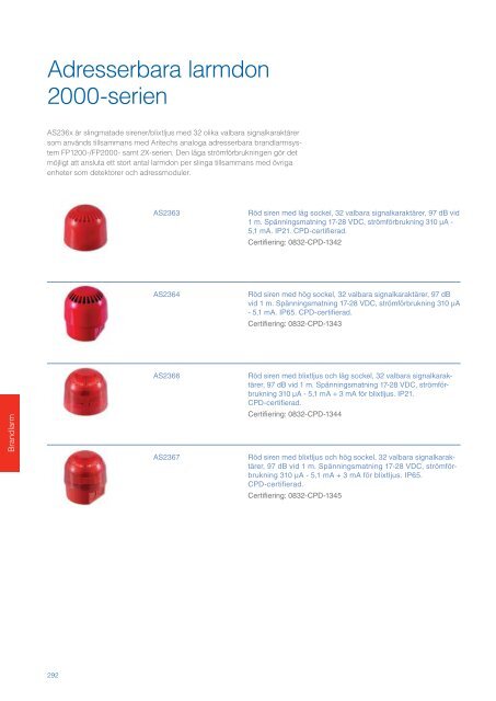 UTC Fire & Security Sverige Produktkatalog 2013