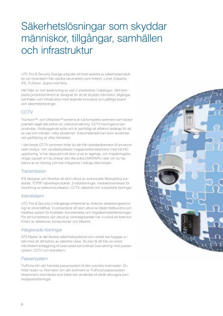 UTC Fire & Security Sverige Produktkatalog 2013