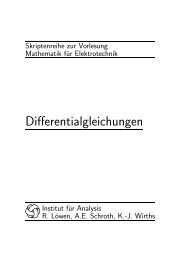 Differentialgleichungen - Institut für Analysis und Algebra